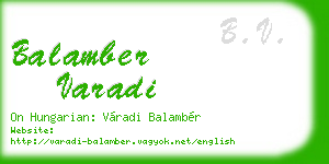 balamber varadi business card